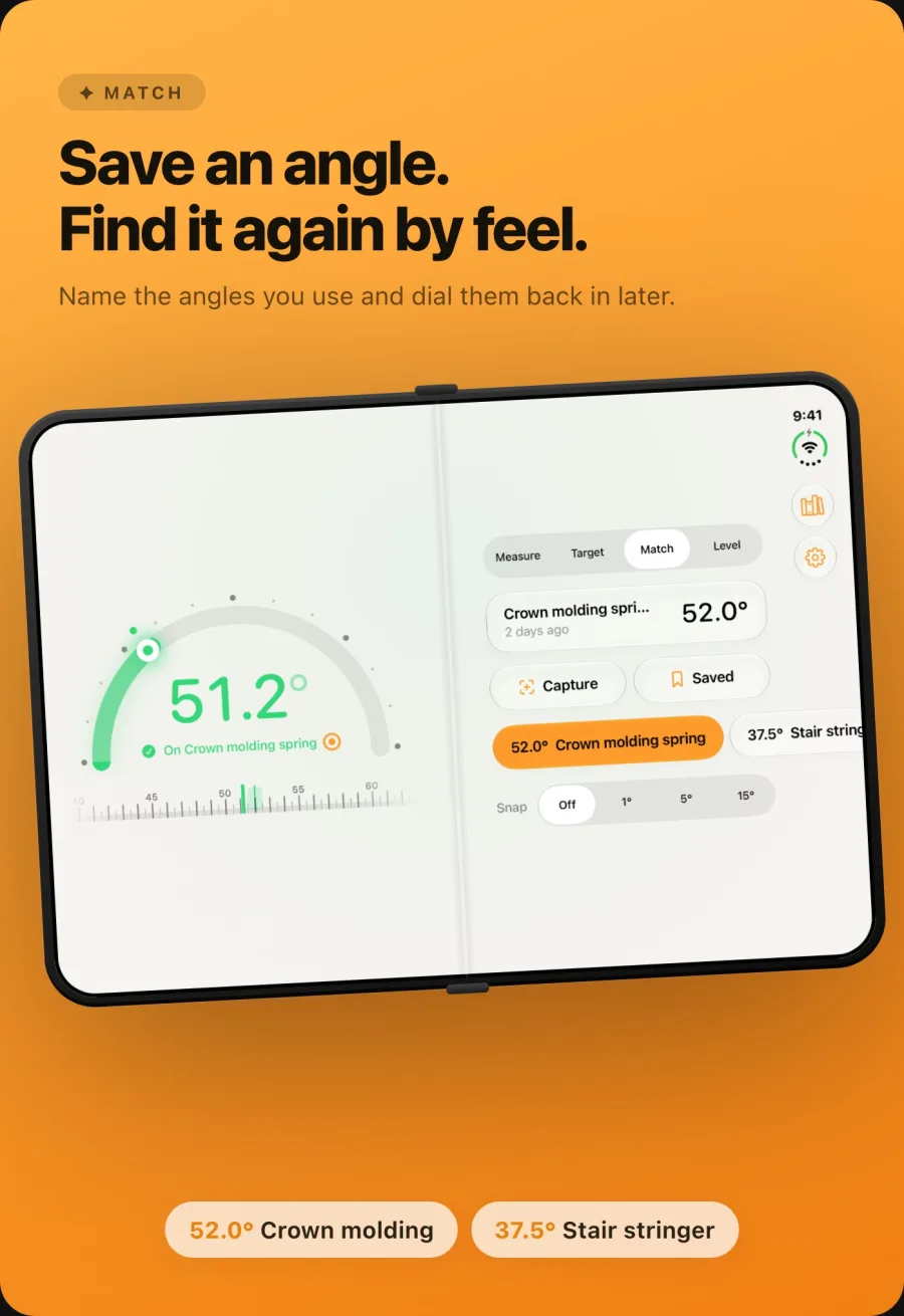 Angle Gauge on iPhone Duo
