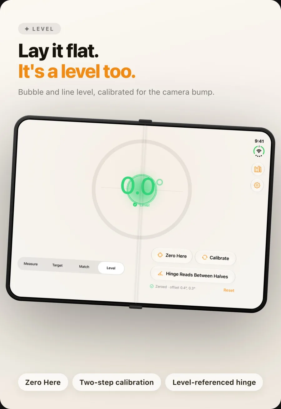 Angle Gauge on iPhone Duo