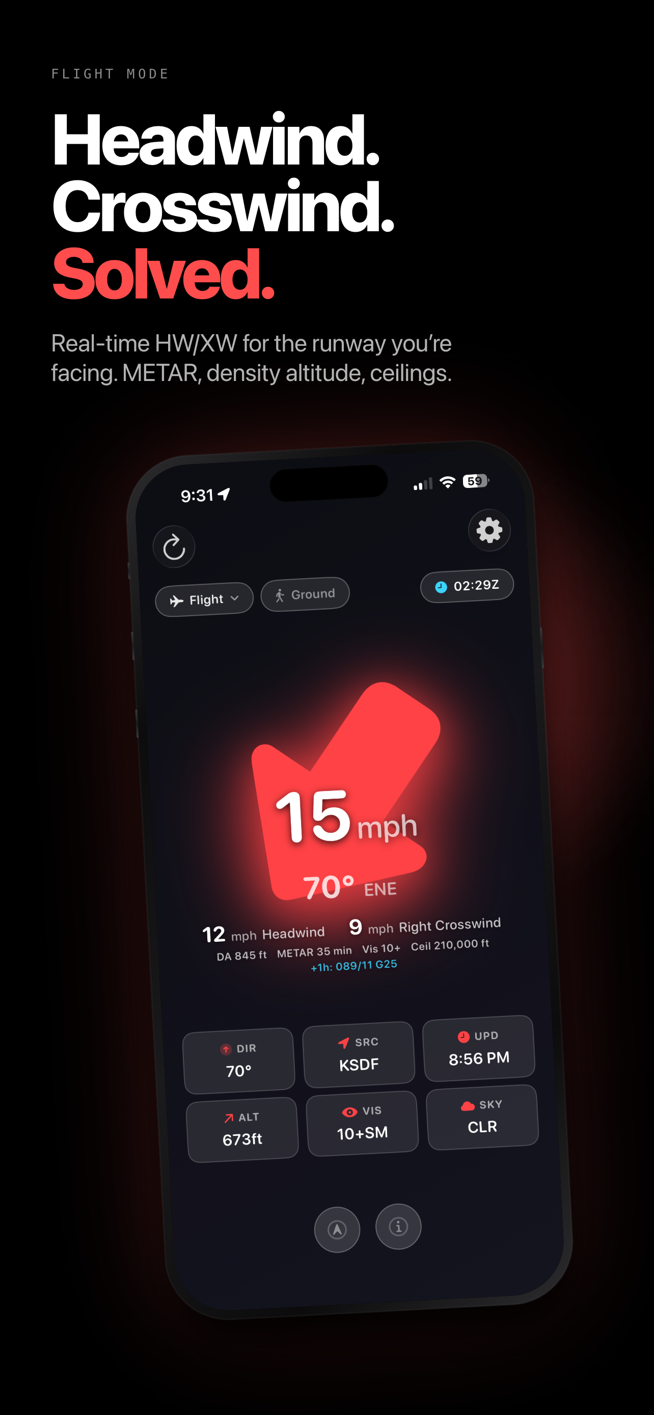 Relative Wind Compass screenshot