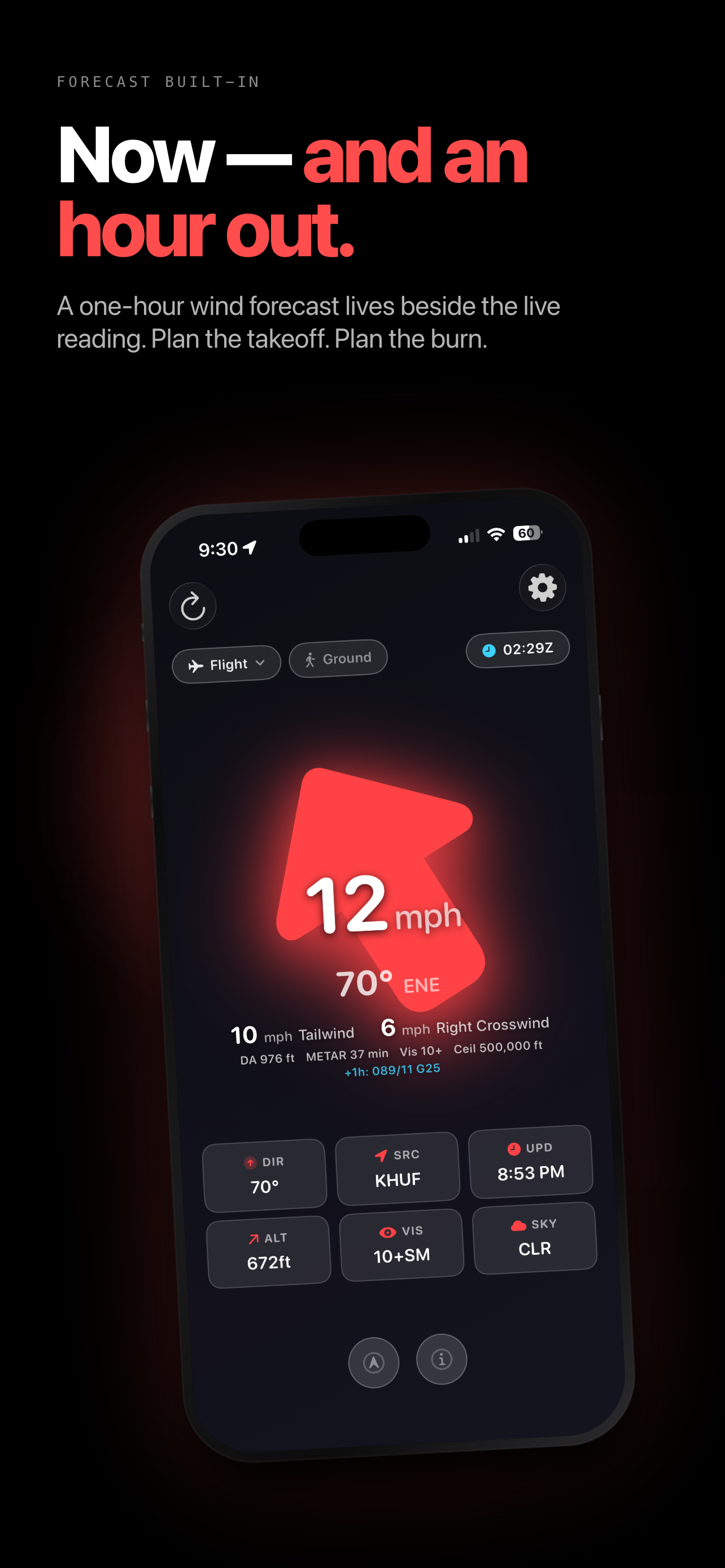 Relative Wind Compass screenshot
