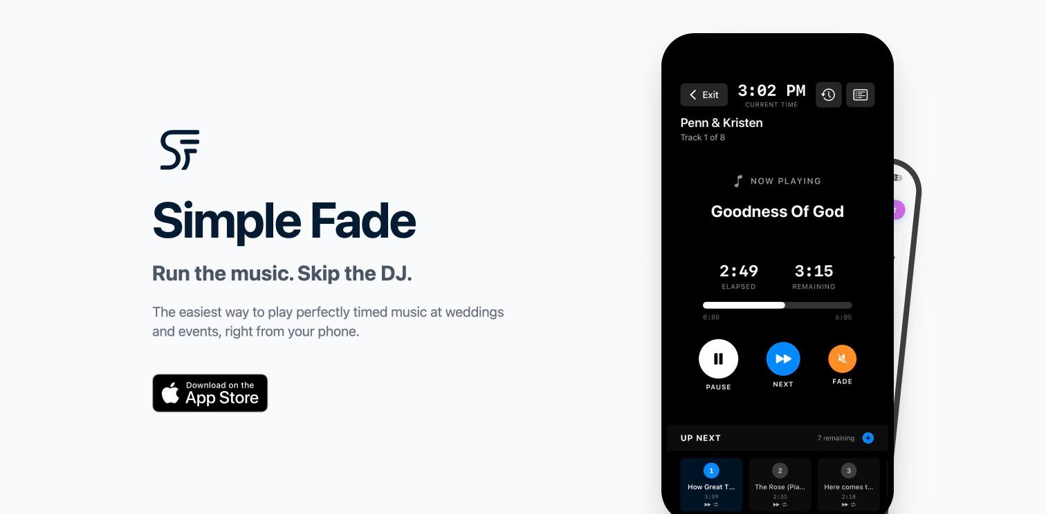simplefade.com homepage